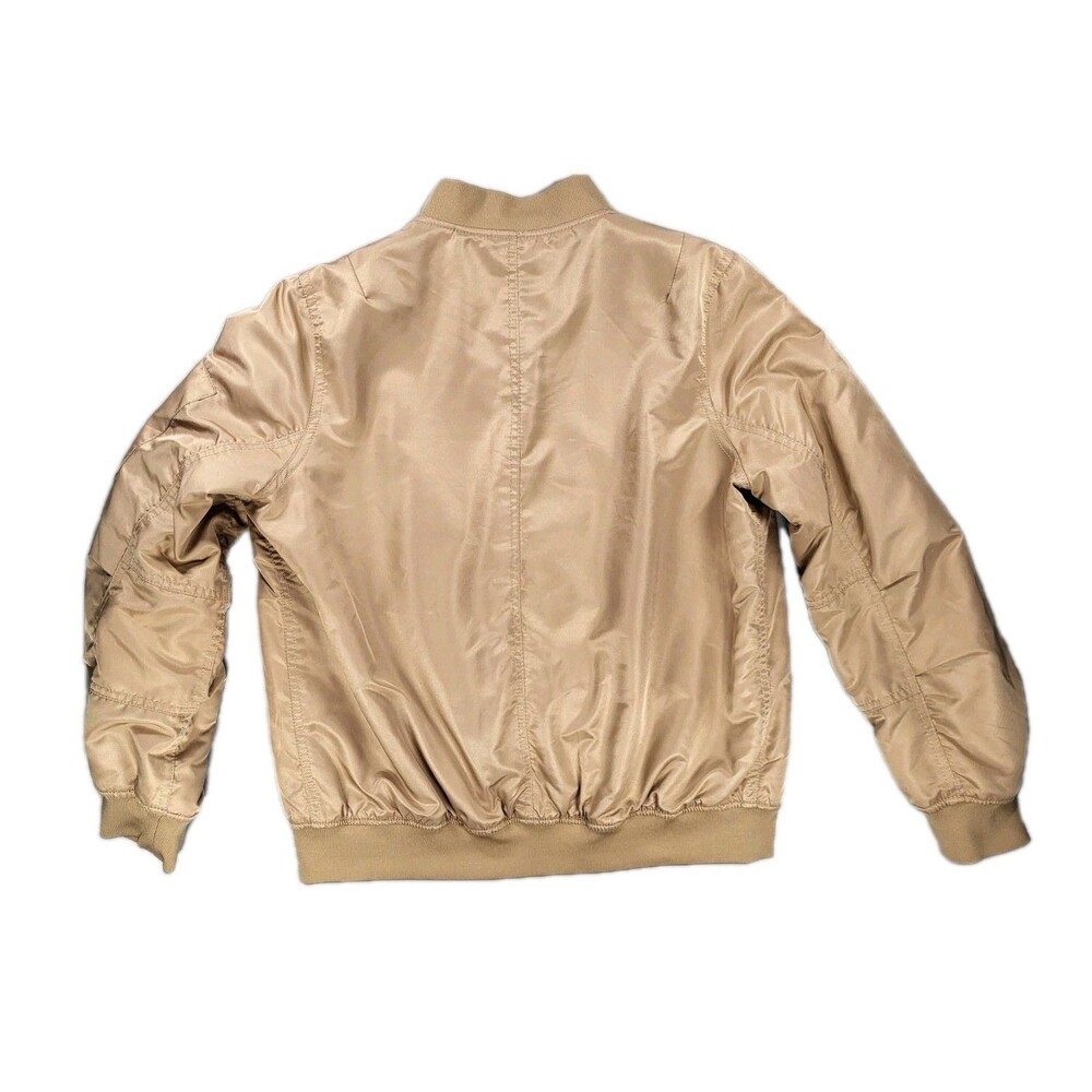 Forever 21 Men's Satin Finish Bomber Jacket - Beige / Tan (Size L - Picture 2 of 14